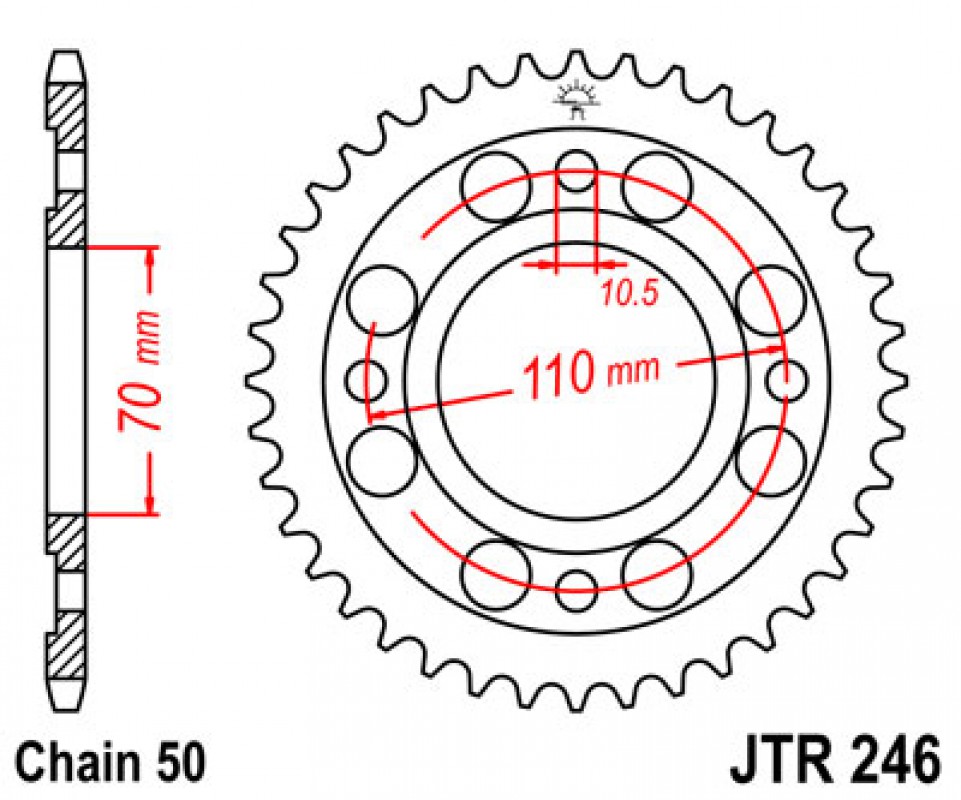 JT lánckerék JTR246.34