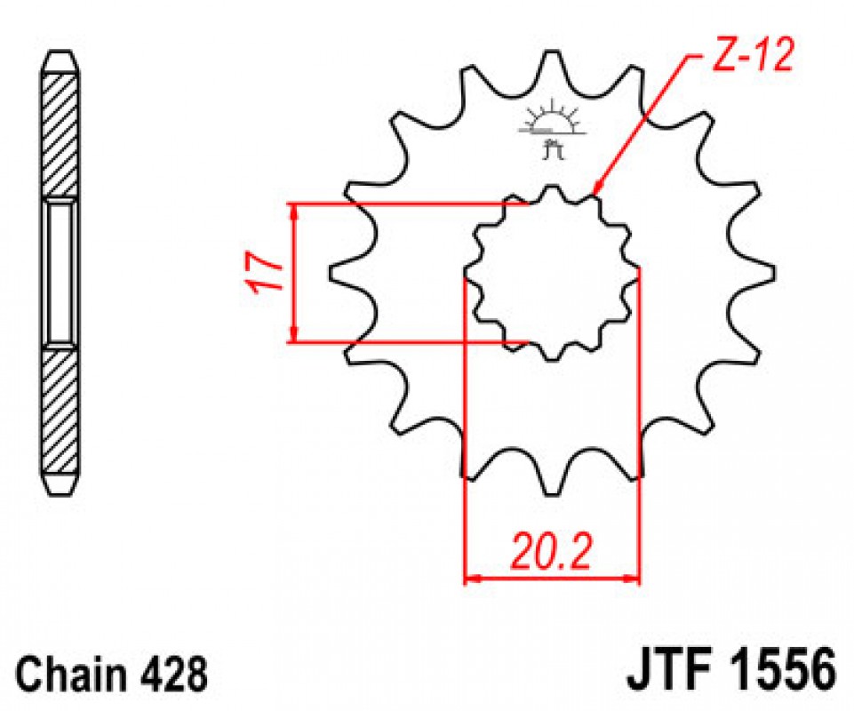 JT lánckerék JTF1556.12