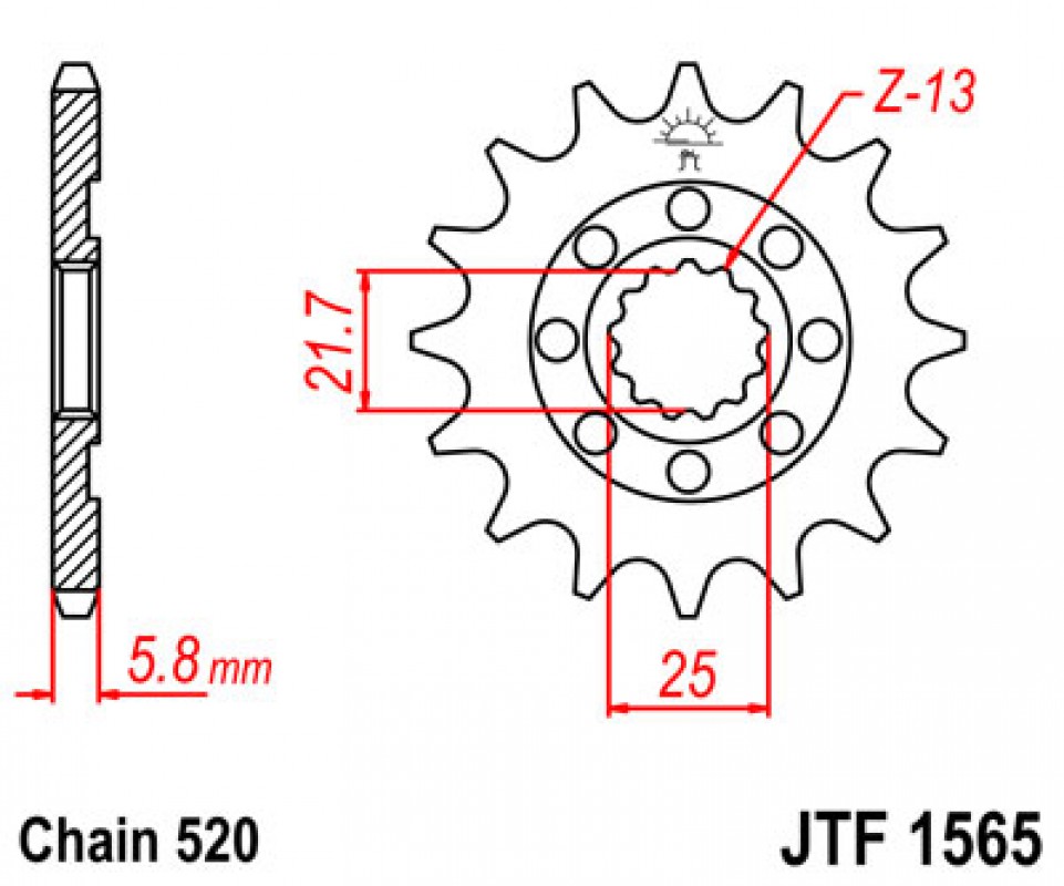 JT lánckerék JTF1565.12