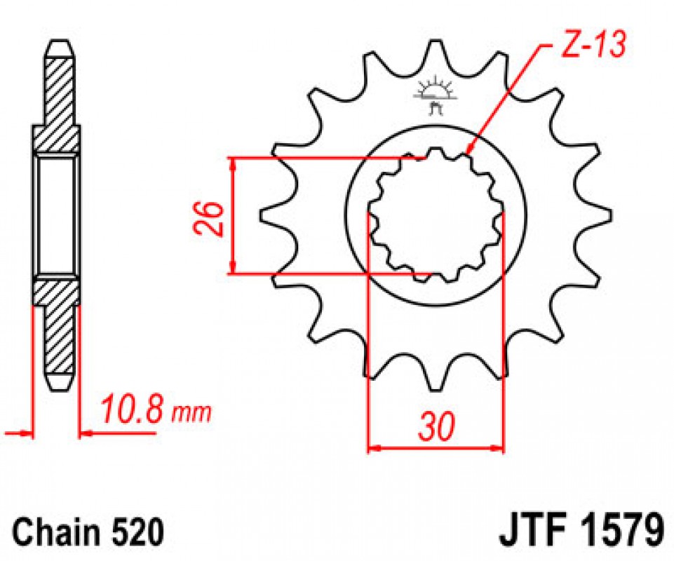 JT lánckerék JTF1579.16