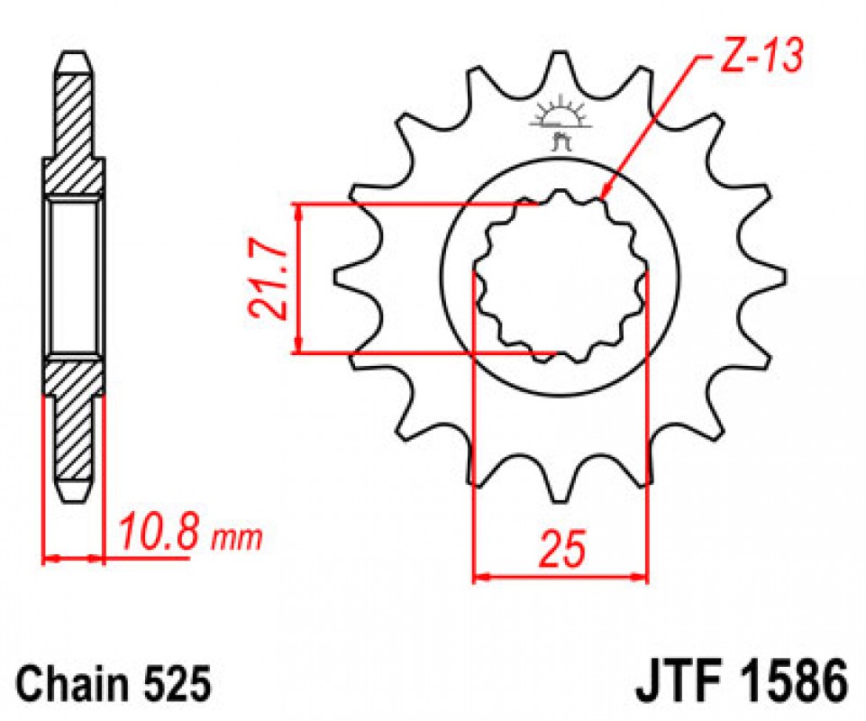 JT lánckerék JTF1586.15