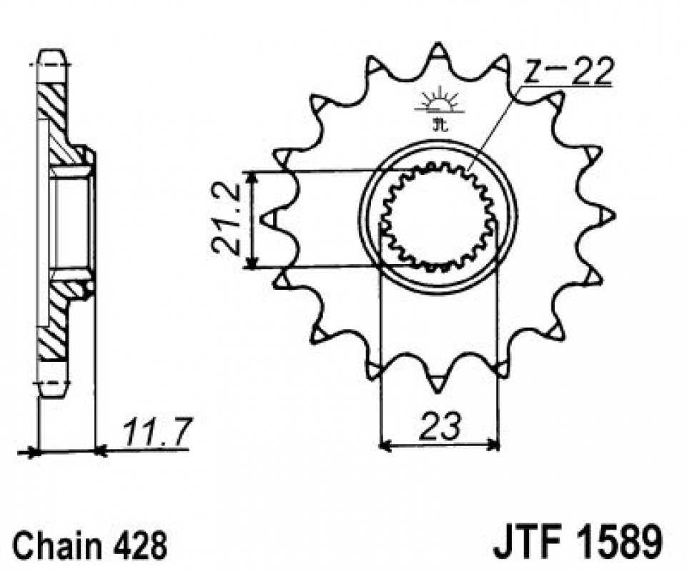 JT lánckerék JTF1589.19