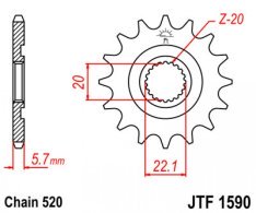 JT lánckerék JTF1590.12