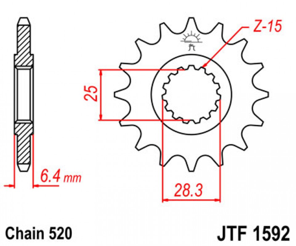 JT lánckerék JTF1592.13