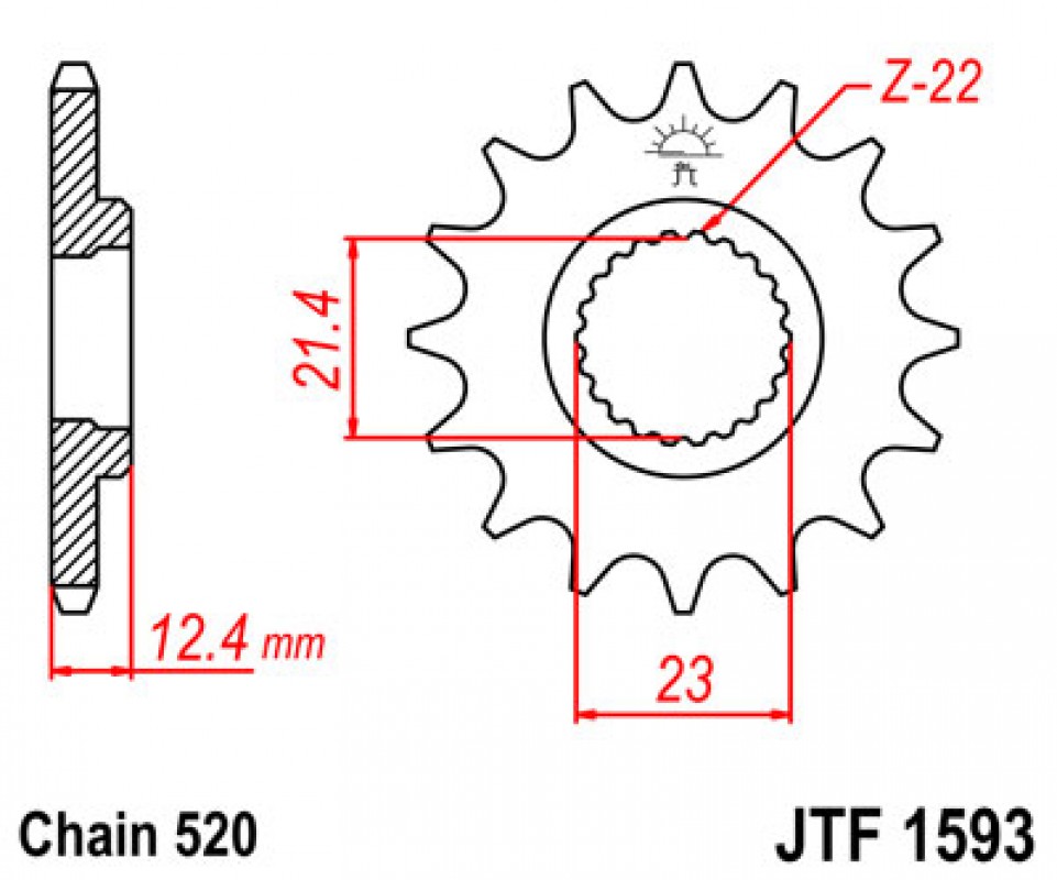 JT lánckerék JTF1593.14