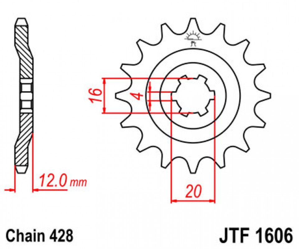 JT lánckerék JTF1606.14