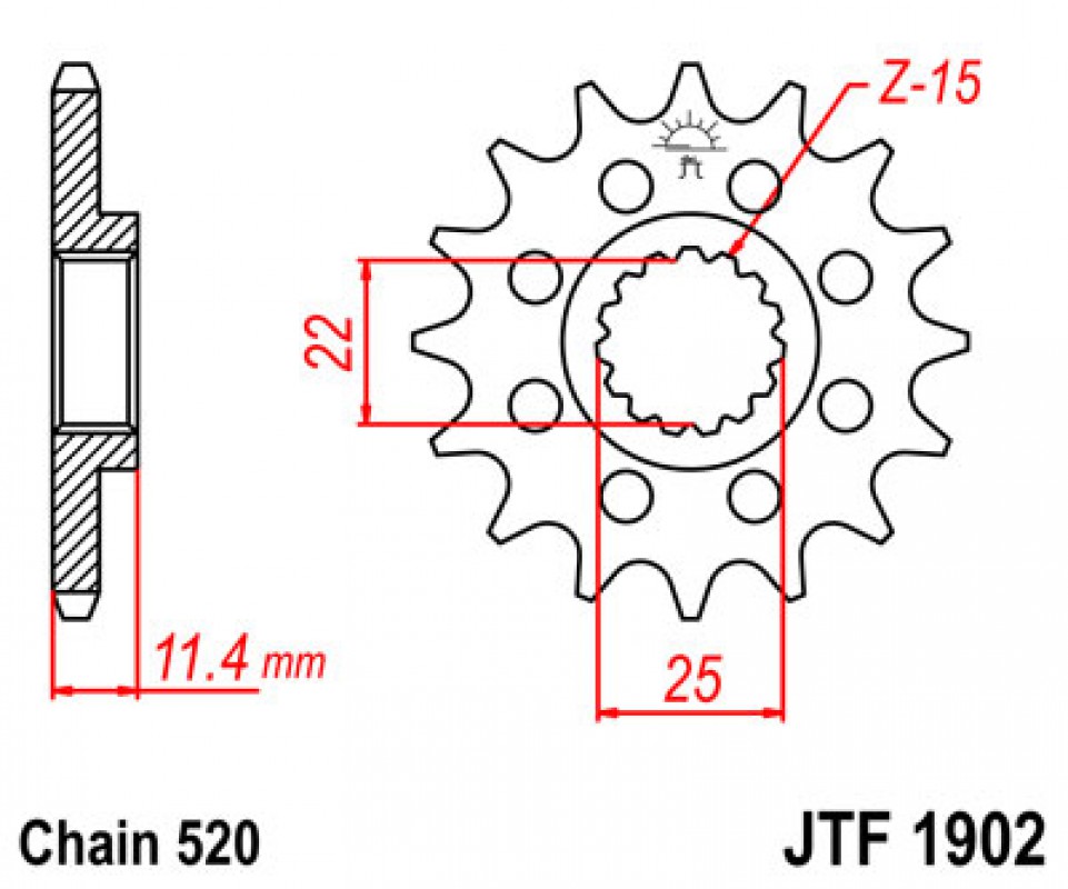 JT lánckerék JTF1902.14