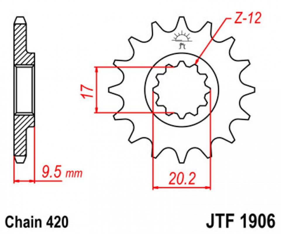 JT lánckerék JTF1906.13