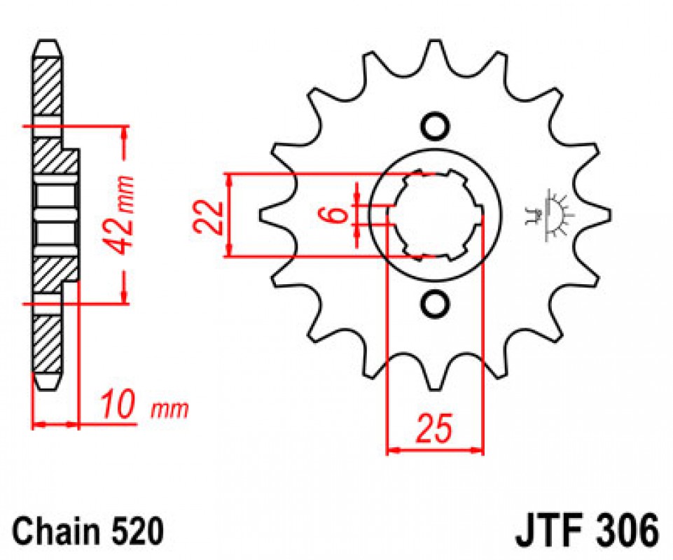 JT lánckerék JTF306.14