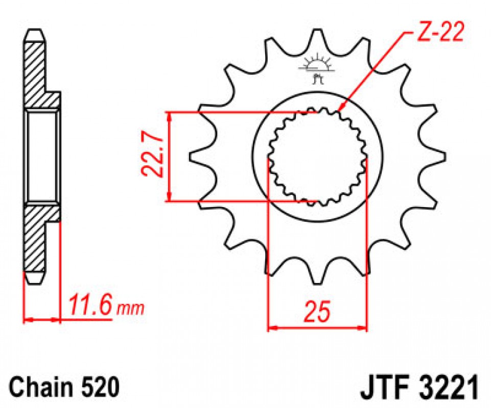 JT lánckerék JTF3221.11