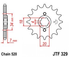 JT lánckerék JTF329.14