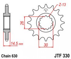 JT lánckerék JTF330.15