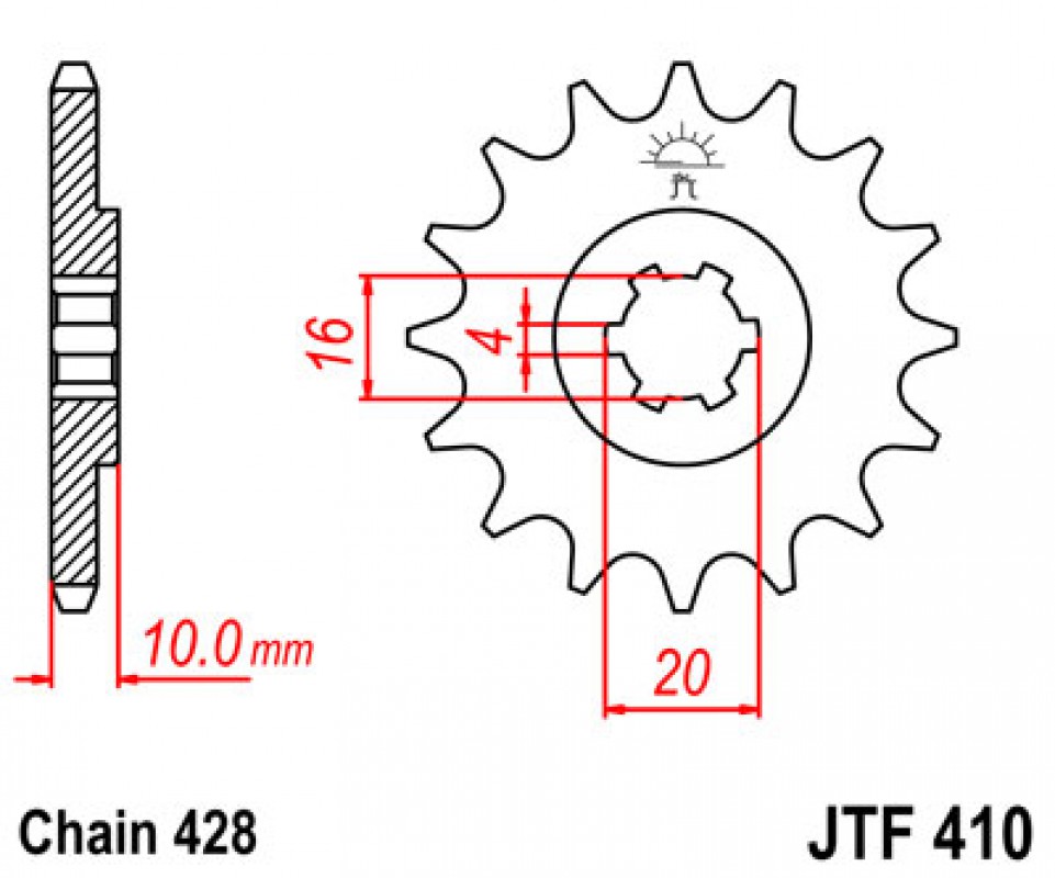 JT lánckerék JTF410.14