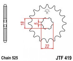 JT lánckerék JTF419.14