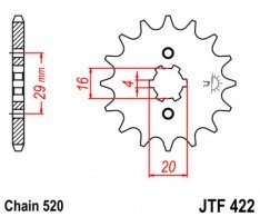 JT lánckerék JTF422.12