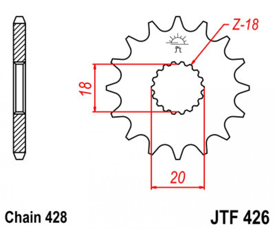 JT lánckerék JTF426.13