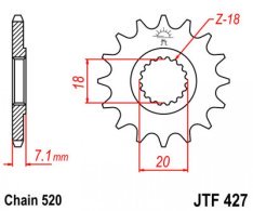 JT lánckerék JTF427.12SC