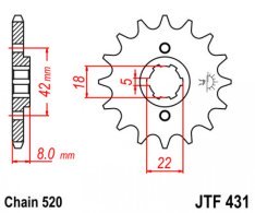 JT lánckerék JTF431.12