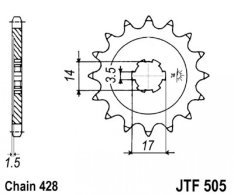 JT lánckerék JTF505.13