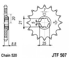 JT lánckerék JTF507.13