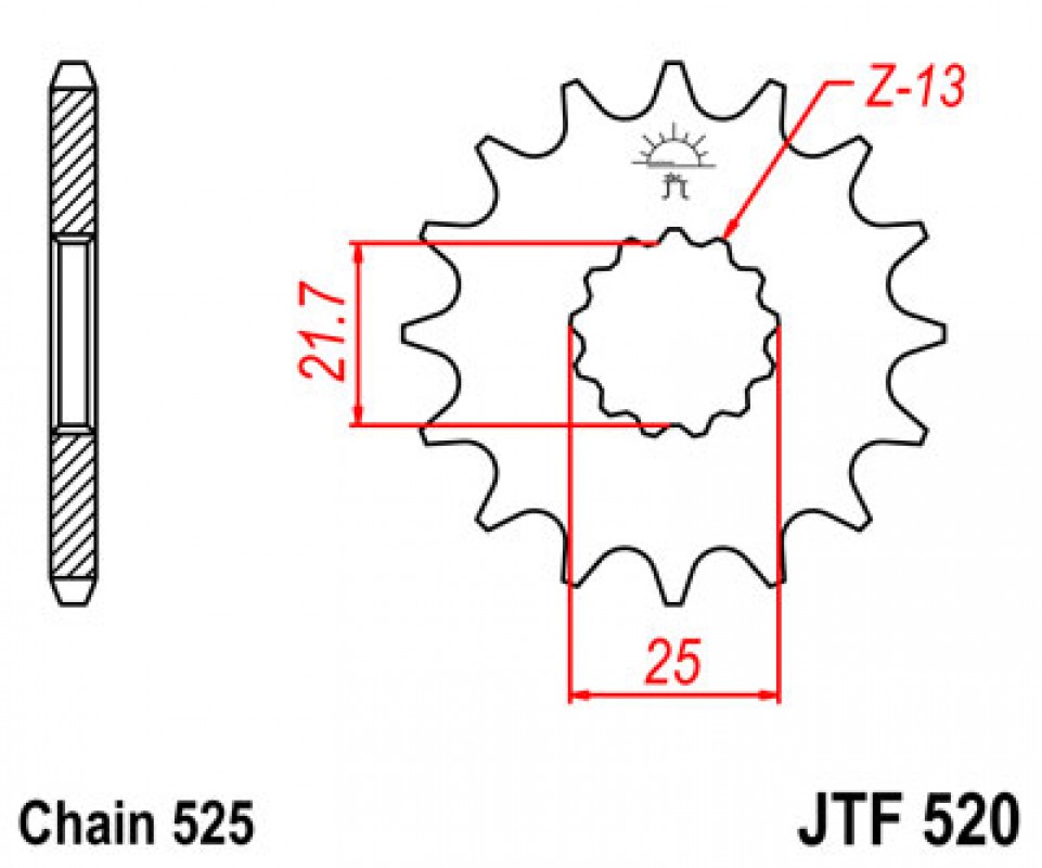 JT lánckerék JTF520.14