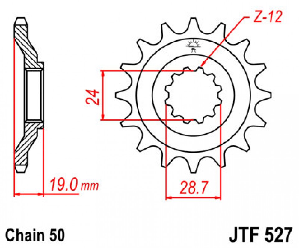 JT lánckerék JTF527.16