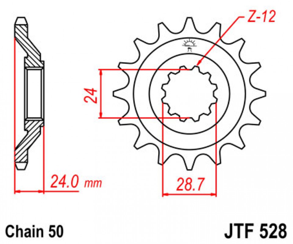 JT lánckerék JTF528.17