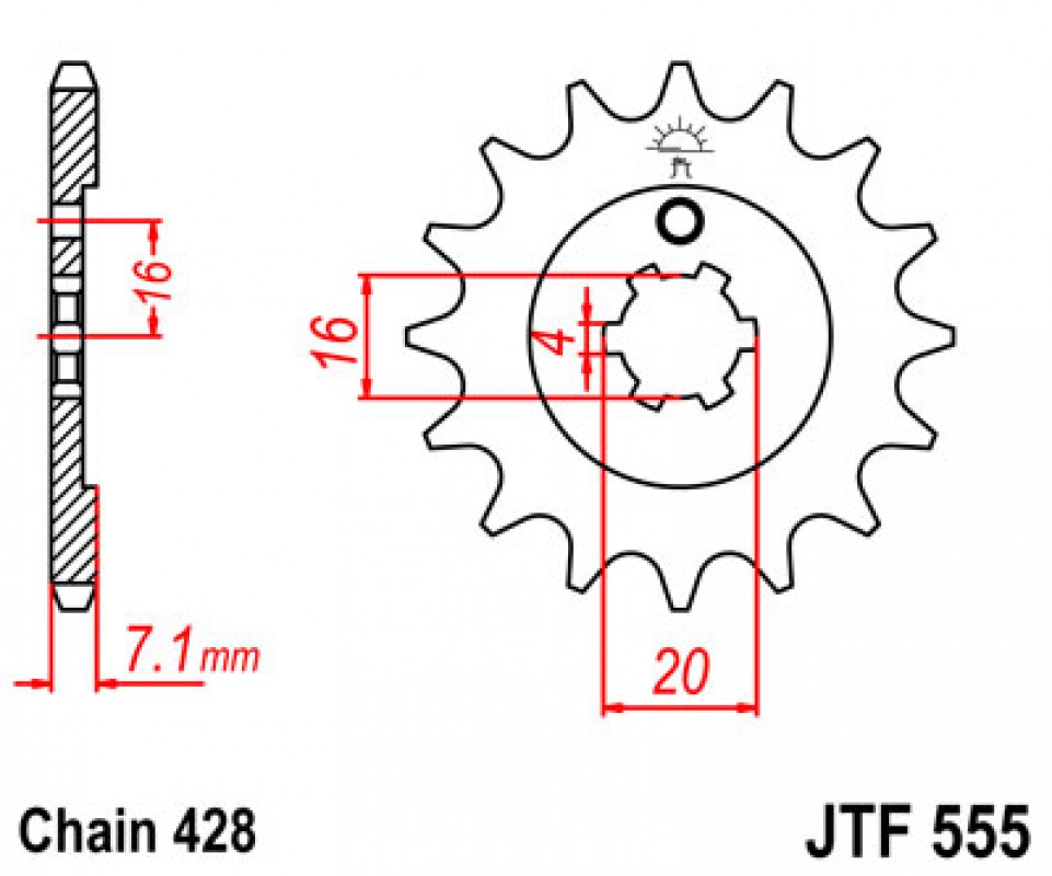 JT lánckerék JTF555.14