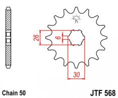 JT lánckerék JTF568.15