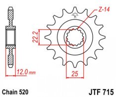 JT lánckerék JTF715.12