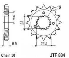 JT lánckerék JTF884.21