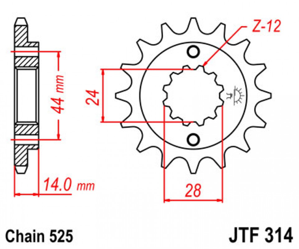 JT lánckerék JTF314.15