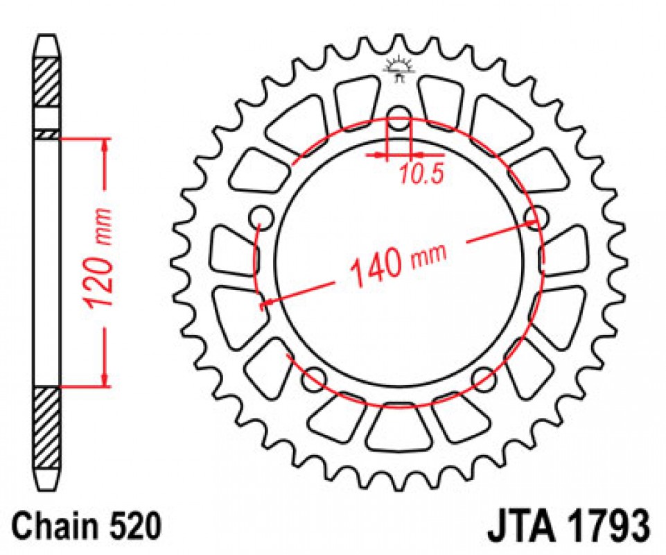 JT lánckerék JTA1793.42