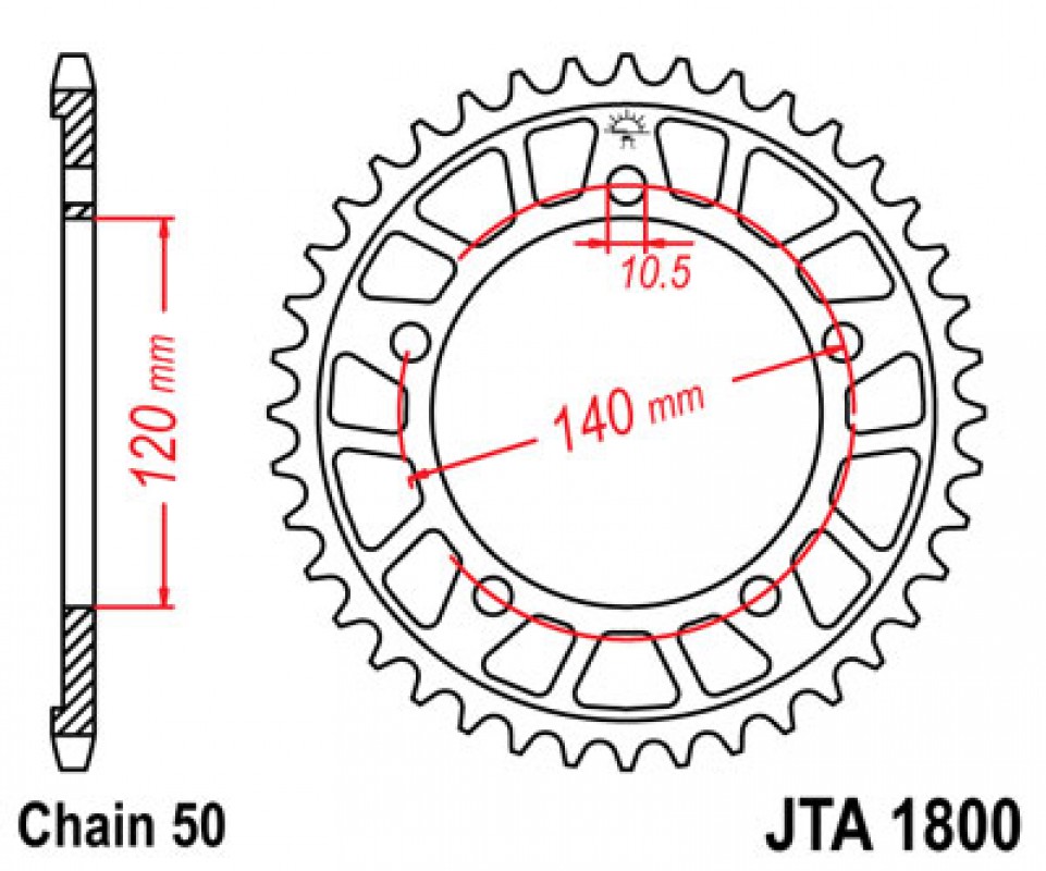 JT lánckerék JTA1800.42