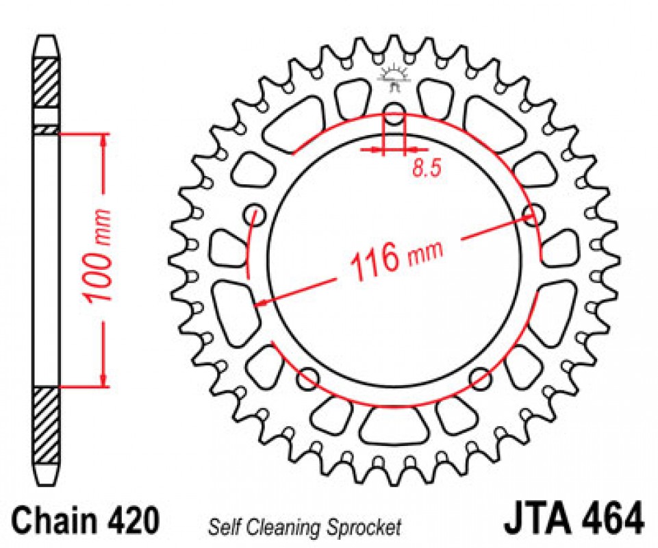 JT lánckerék JTA464.44