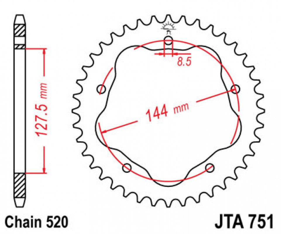 JT lánckerék JTA751.38