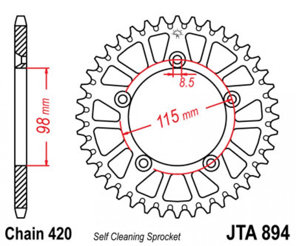 JT lánckerék JTA894.46