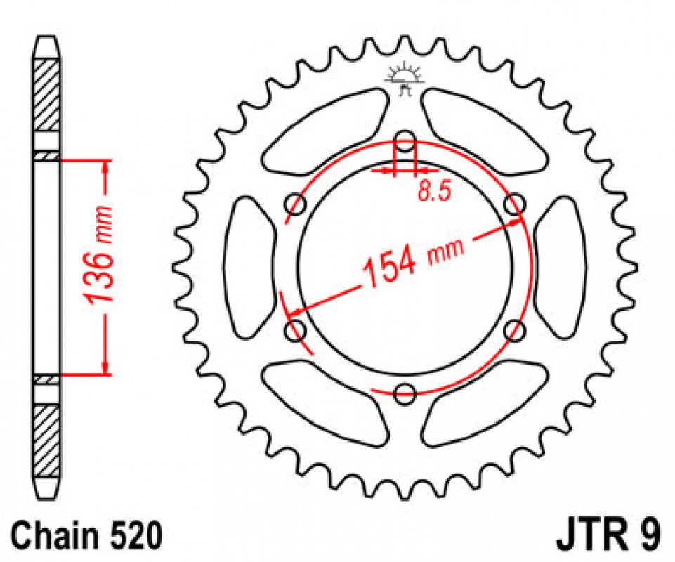 JT lánckerék JTR009.47