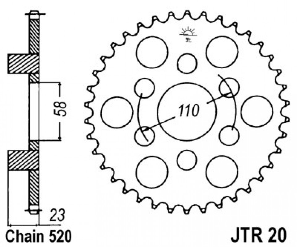 JT lánckerék JTR020.41
