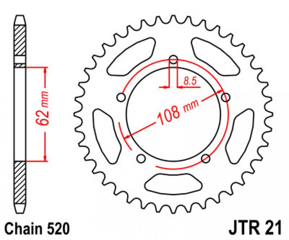 JT lánckerék JTR021.40