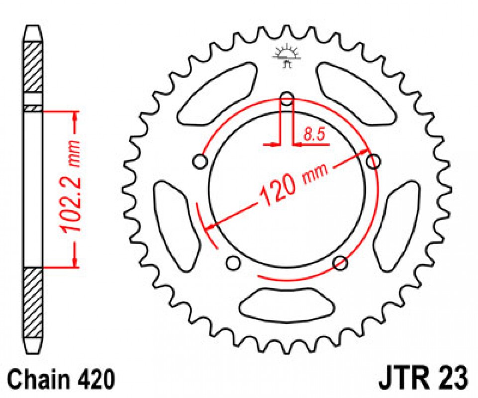 JT lánckerék JTR023.47