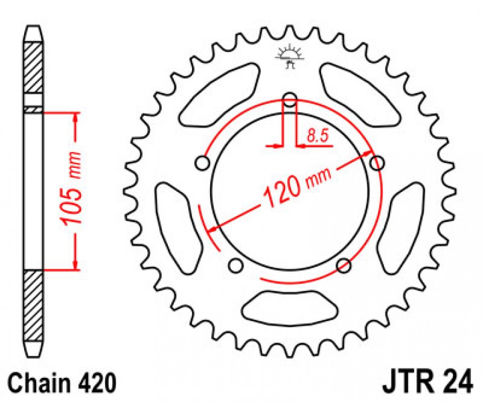 JT lánckerék JTR024.50