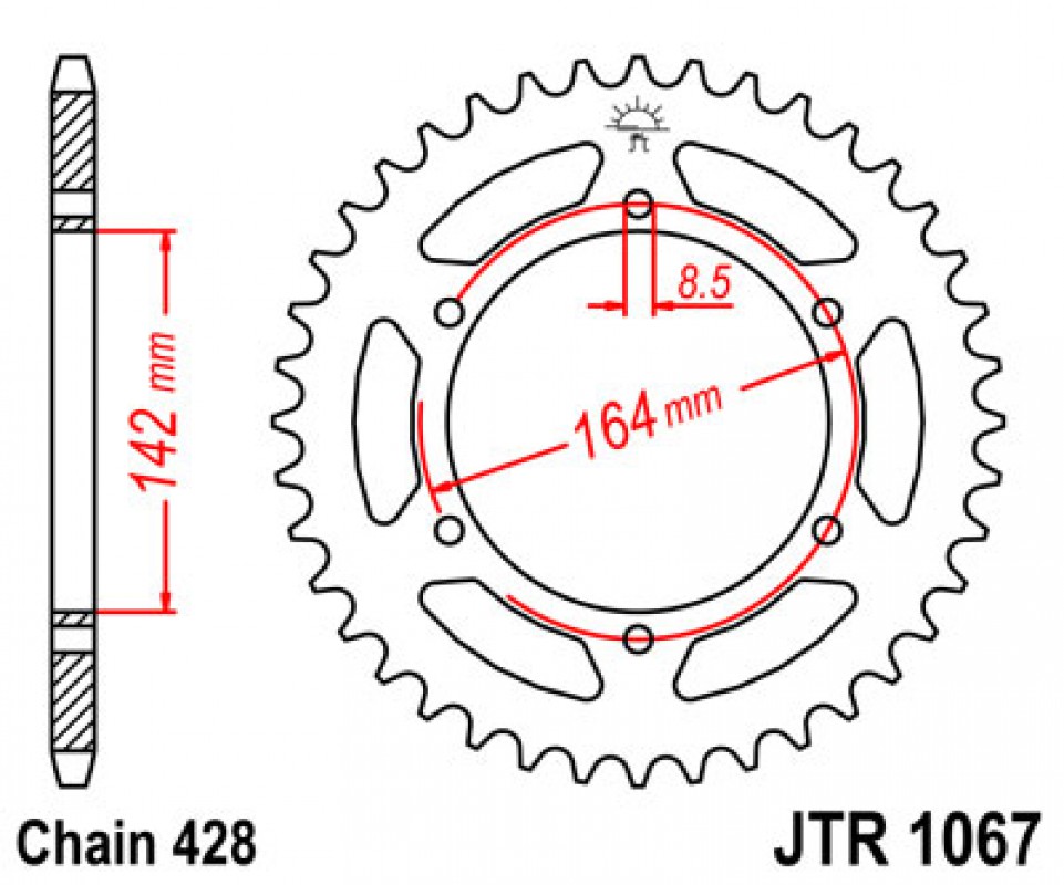 JT lánckerék JTR1067.52