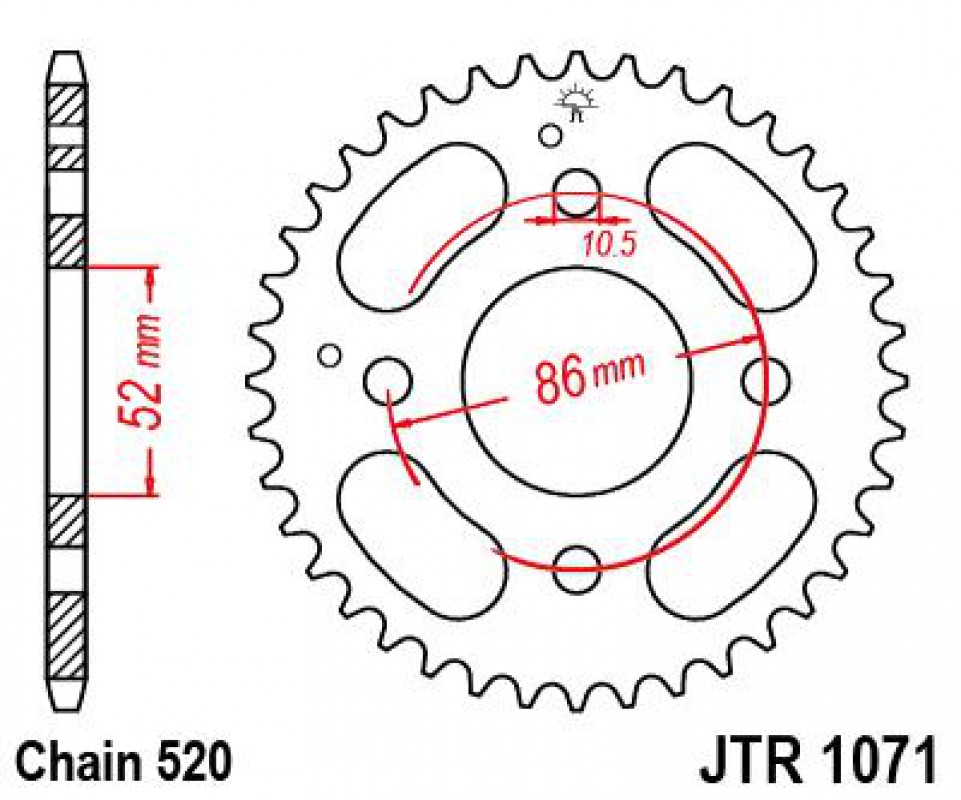 JT lánckerék JTR1071.30