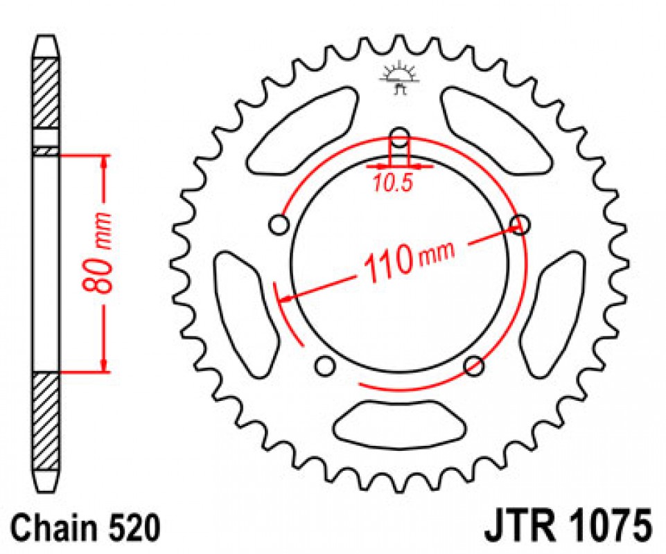 JT lánckerék JTR1075.39