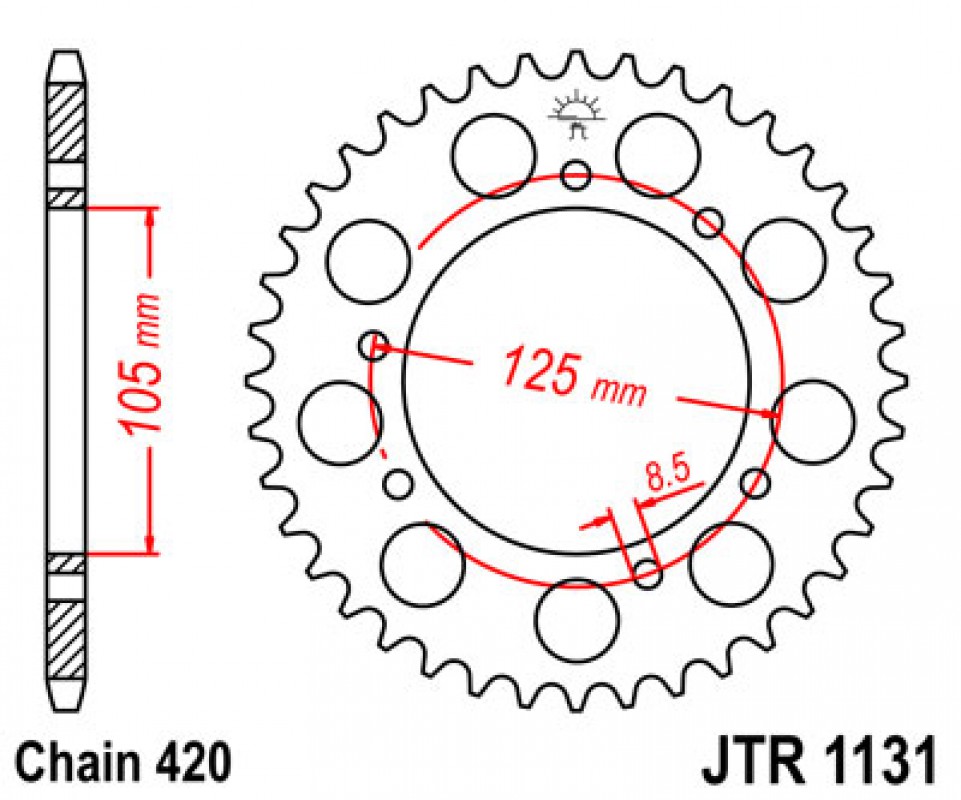 JT lánckerék JTR1131.45