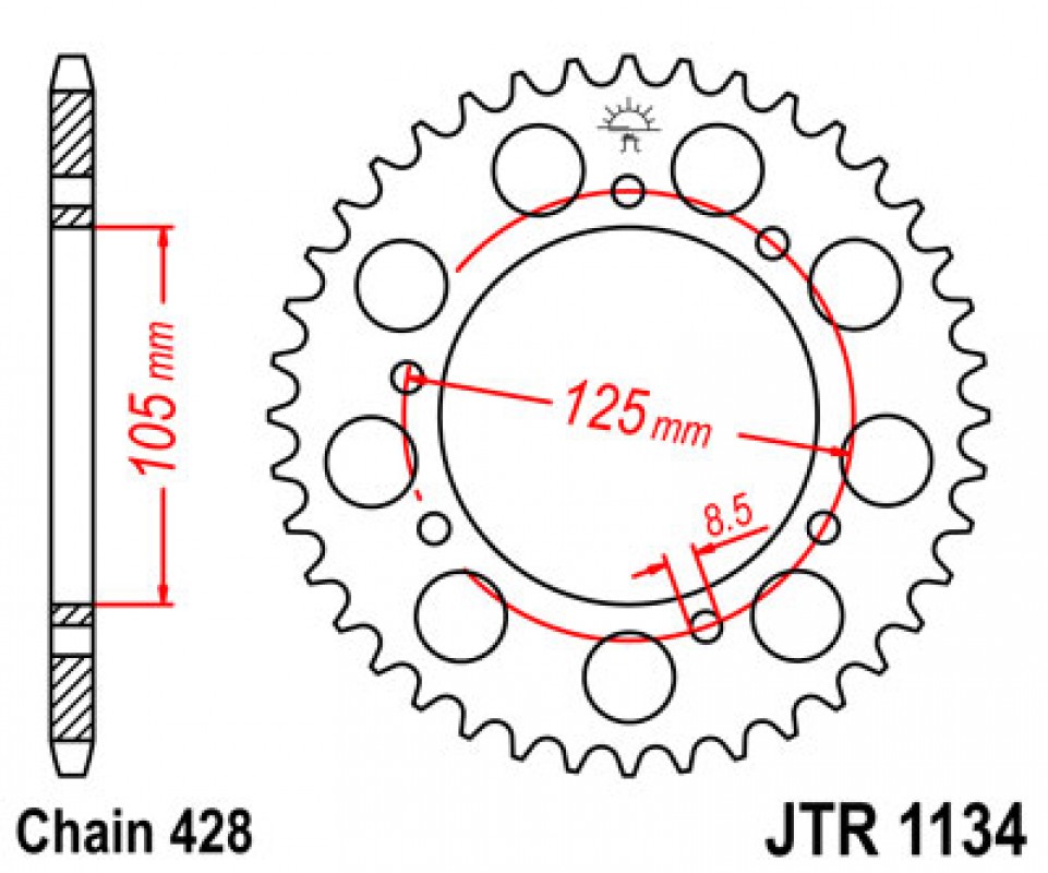 JT lánckerék JTR1134.48