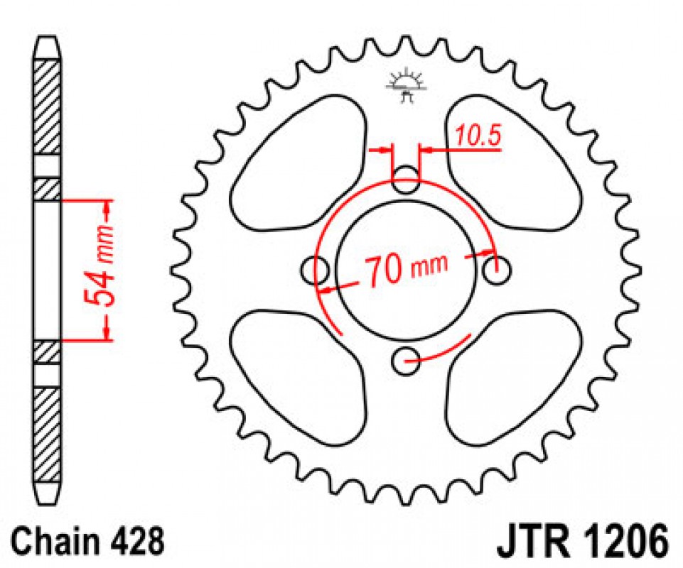 JT lánckerék JTR1206.42