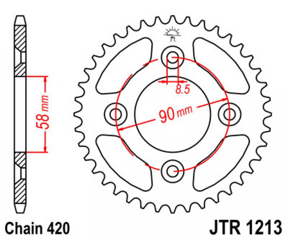 JT lánckerék JTR1213.37