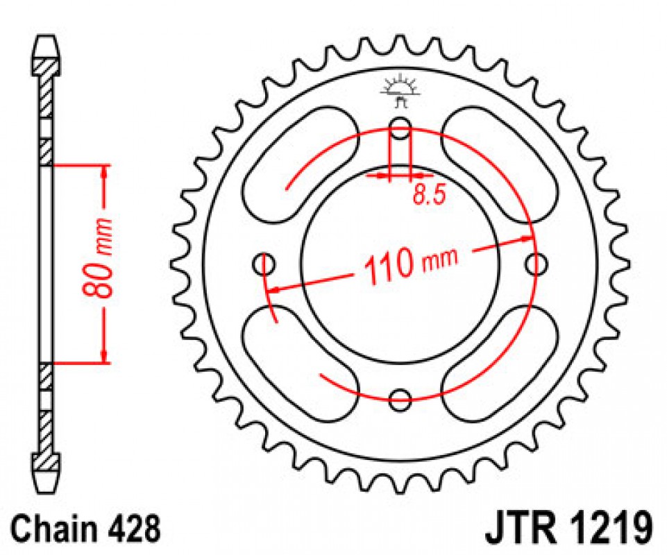 JT lánckerék JTR1219.42